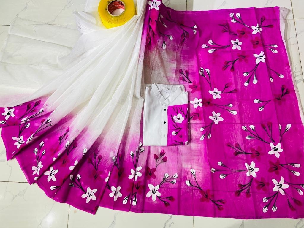 ট্রেডিশনাল হ্যান্ড প্রিন্ট কাপল সেট