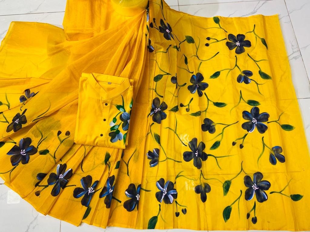 ট্রেডিশনাল হ্যান্ড প্রিন্ট কাপল সেট
