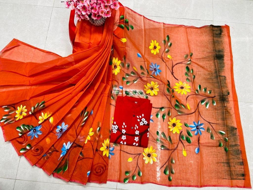 ট্রেডিশনাল হ্যান্ড প্রিন্ট কাপল সেট