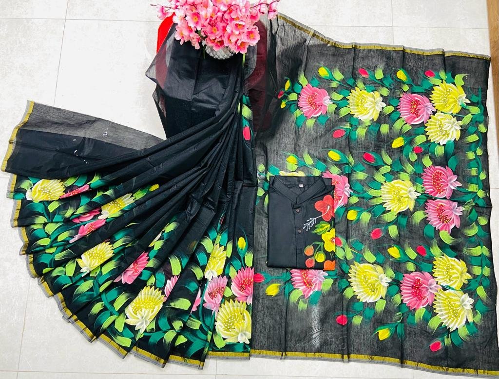 ট্রেডিশনাল হ্যান্ড প্রিন্ট কাপল সেট