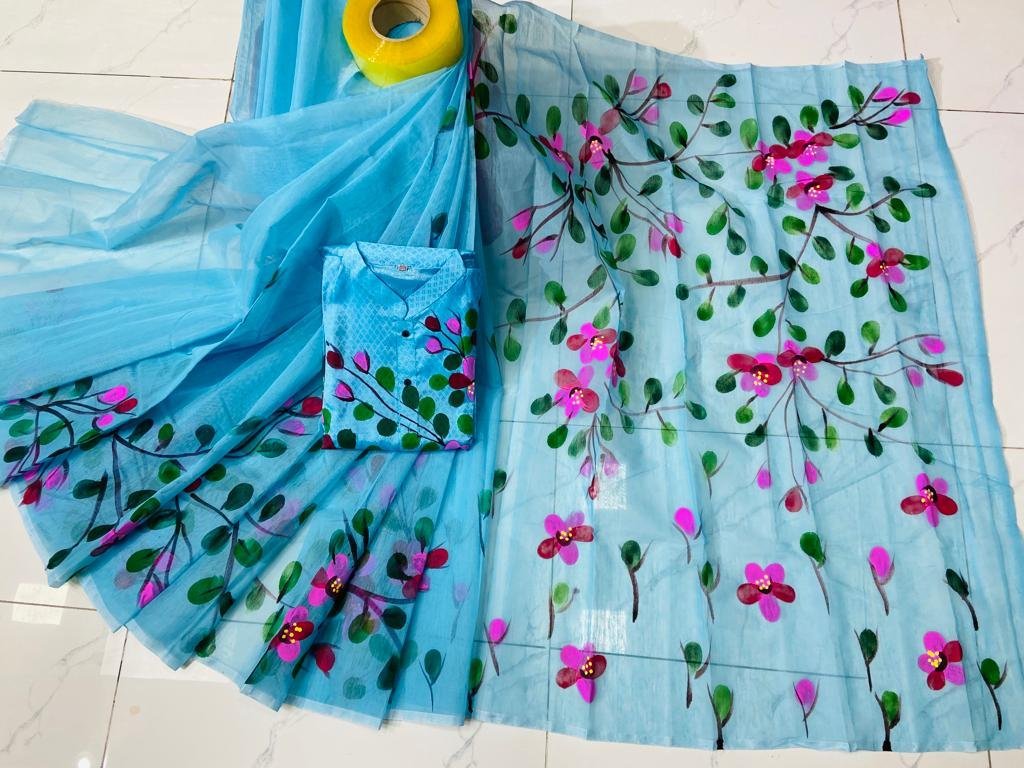 ট্রেডিশনাল হ্যান্ড প্রিন্ট কাপল সেট