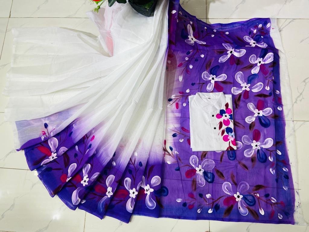 ট্রেডিশনাল হ্যান্ড প্রিন্ট কাপল সেট