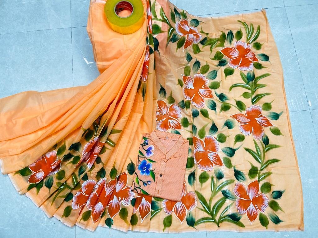 ট্রেডিশনাল হ্যান্ড প্রিন্ট কাপল সেট