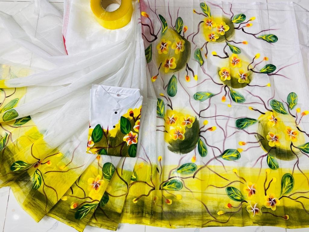 ট্রেডিশনাল হ্যান্ড প্রিন্ট কাপল সেট