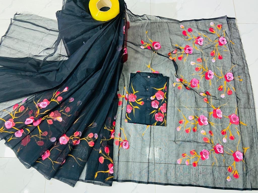 ট্রেডিশনাল হ্যান্ড প্রিন্ট কাপল সেট