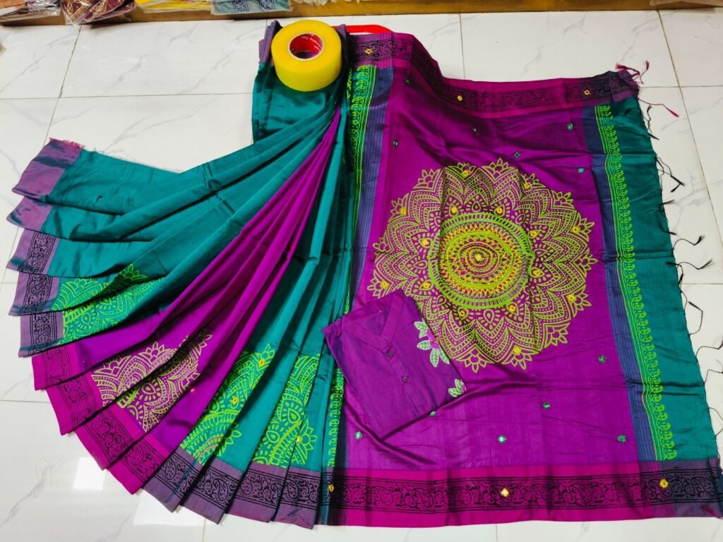 টাঙ্গাইল ধুপিয়ান সিল্ক শাড়ি পাঞ্জাবির কাপল ড্রেস
