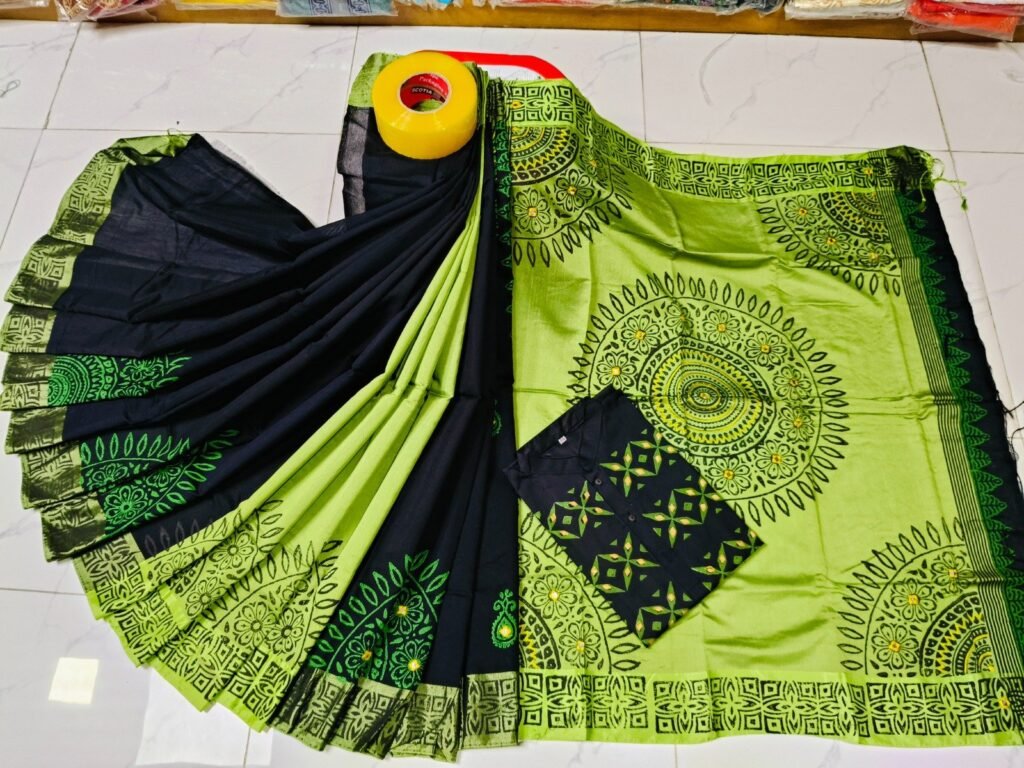 টাঙ্গাইল ধুপিয়ান সিল্ক শাড়ি পাঞ্জাবির কাপল ড্রেস